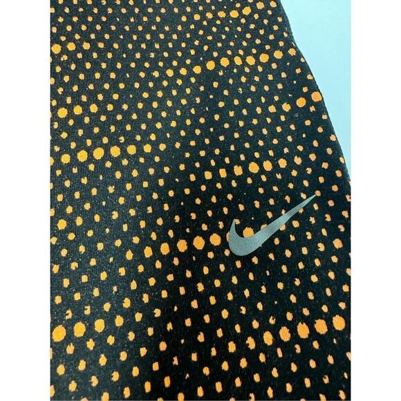 Nike Women's Dri Fit Epic Run Printed Capri Black/Orange Size M - Picture 2 of 16